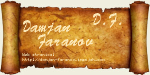 Damjan Faranov vizit kartica